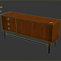 Wooden Entryway Console Cabinet With Drawers And Cabinet Doors Simple Design Sturdy Legs