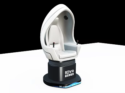 SEVVA Smart Cockpit Seat White Design Black Base NO001 Intelligent Feature 3d model