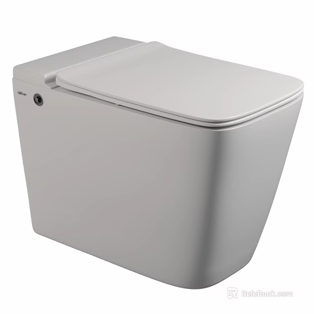 Modern White Toilet With Sleek One Piece Design And Contemporary Style 3d model 