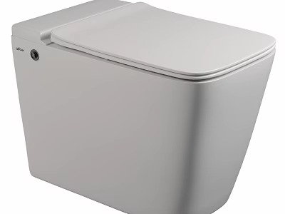 Modern White Toilet With Sleek One Piece Design And Contemporary Style 3d model