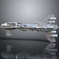 Futuristic Aircraft 3D Model With Metallic Texture Multiple Thrusters And Reflective Surface 3d model