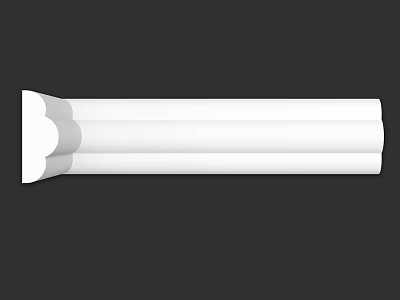 White Smooth Decorative Architectural Molding Component For Home Interior Design Projects 3d model