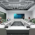Modern Conference Room Interior With Green Chairs Whiteboard And Large Screen