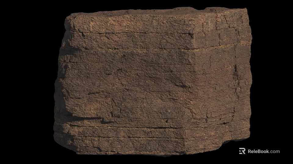 Natural Stone Wood Composite Material With Rough Textured Surface And Solid Structure 3d model 