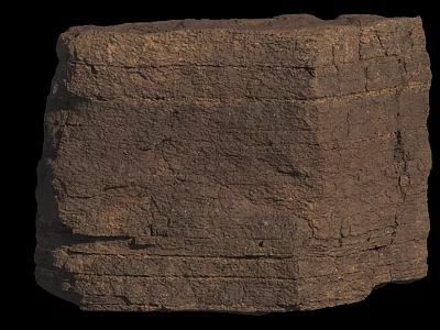 Natural Stone Wood Composite Material With Rough Textured Surface And Solid Structure 3d model