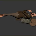 3D Character Lying On Back Wearing Dark Shirt Brown Pants And Backpack