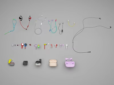 Modern headphones 3d model