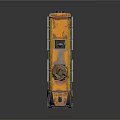 Rusty Vintage Military Vehicle With Armored Body And Roof Platform Structure