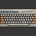 WITFOOWING Computer Keyboard White Design With Orange And Blue Function Keys