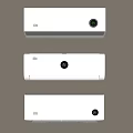 MI White Wall Mounted Air Conditioner Fans With Control Panel 3d model