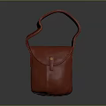 Stylish Red Handbag Featuring Curved Handle And Metal Clasp Simple Fashion Design