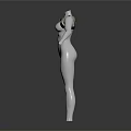 3D Female Mannequin Figure With White Body And Upper Supportive Gear 3d model