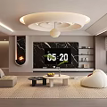 Modern Living Room Interior With Sofa Coffee Table Pendant Light And Area Rug