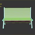 Modern Wooden Bench With Slatted Design And Metal Frame Structure