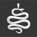 Crystal Chandelier With Snake Shaped Pendant In Silver Crystal Design