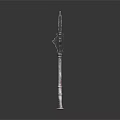 Medieval Metal Spear Weapon with Decorative Head and Pointed Tip Design