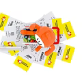 Orange Cartoon Character in Shopping Cart with Drinks Snacks Anniversary 2015 to 2025 Photo Spot