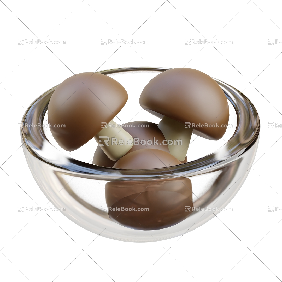 Modern Mushroom Cartoon Mushroom Food Cartoon Food 3d model