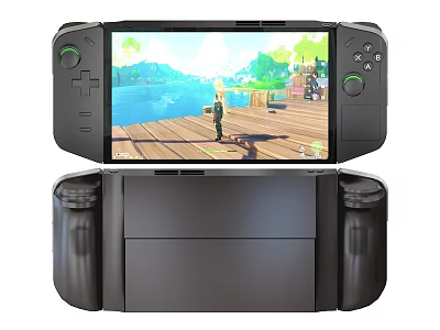 Portable Handheld Gaming Console With Foldable Controller And Game Screen 3d model