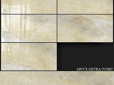 Onyx Ostra Ivory Natural Stone Tiles For Elegant Interior Wall And Floor Design 3d model