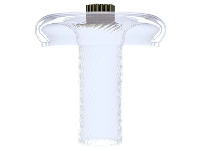 Transparent Spiral Design Table Lamp With Acrylic Column And Modern Shade 3d model