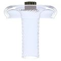 Transparent Spiral Design Table Lamp With Acrylic Column And Modern Shade