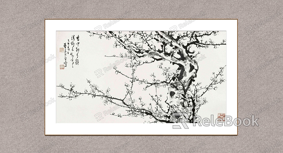 Mo Mei Figure Plum Blossom Figure Dong Shouping Flower Figure Decorative Painting Wall Decorative Painting model