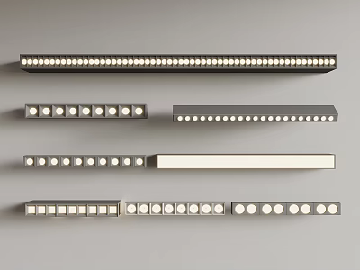 Modern magnetic track spotlight 3d model