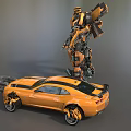 Smart Machine Yellow Robot Car Transforming Dual Form Modern Design