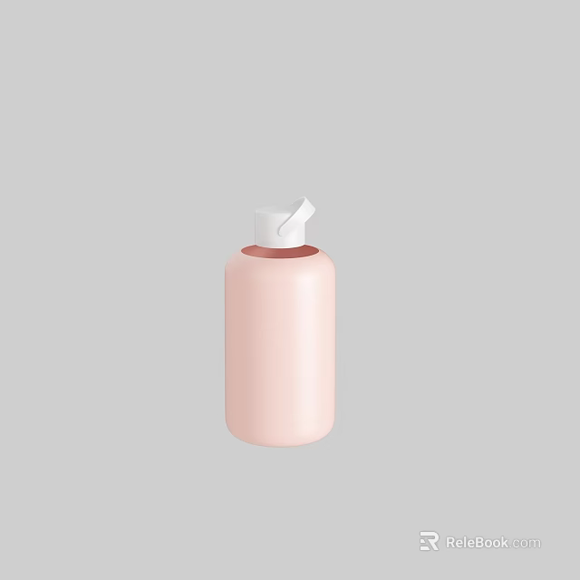 Pink Cup With White Press Lid And Gray Background Modern Design 3d model 