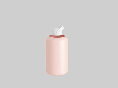 Pink Cup With White Press Lid And Gray Background Modern Design 3d model