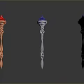 Scepter Ancient Scepter Cane Ancient Scepter Magic Scepter Metal Scepter Classical Scepter Magic Scepter 3d model