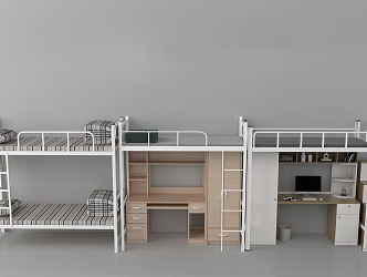 Modern Bed-in and Bed-out School Dormitory Bed-in and Bed-out 3d model