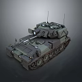 Modern Military Tank with Main Gun Turret Track System and Armored Hull Design