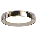 Modern Round Ceiling Light With Metal Frame And LED Lighting Black Gold Design
