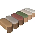 Upholstered Sofa Bench With Wooden Legs And Multiple Color Options