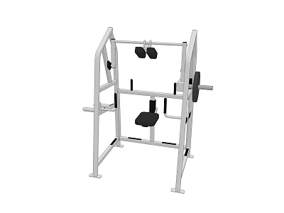 Professional Fitness Squat Rack Equipment With Barbell Storage And Adjustable Seat 3d model