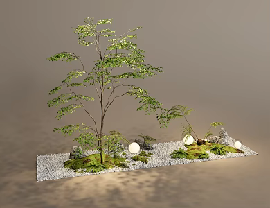 plant combination green plant landscaping plant pile arbor 3d model