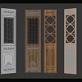 Chinese Traditional Wooden Carved Screens With Intricate Patterns And Designs