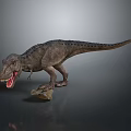 Realistic Tyrannosaurus Rex Dinosaur Model With Open Mouth And Detailed Skin
