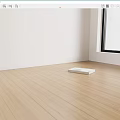 Light Hardwood Floor In Bright Room With White Walls And Natural Light