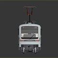 Sleek Modern Train With Silver Carriages Blue Lights And Reflective Surface