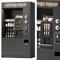 Professional Commercial Coffee Machine With Digital Display Coffee Bean Storage And Control Panel 3d model