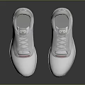 White Casual Sneakers With Laces And Red Accents For Comfortable Daily Wear