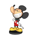 Mickey Mouse Doll With Funny Smiling Face Big Nose Red Shorts And Yellow Shoes