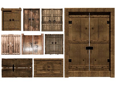 Wooden Door Old Wooden Door Old Wooden Door Original Wooden Door Old Wooden Door Double Door Wooden Door 3d model