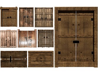 Wooden Door Old Wooden Door Old Wooden Door Original Wooden Door Old Wooden Door Double Door Wooden Door 3d model