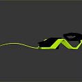 Wired Gaming Mouse With Black Body Green Accents And Perforated Design For Daily Use