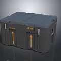 Heavy Duty Storage Container With UP451 Label Yellow Arrows And Lid Close Indicator