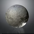Detailed Moon Sphere With Craters And Silver Textured Surface On Dark Background